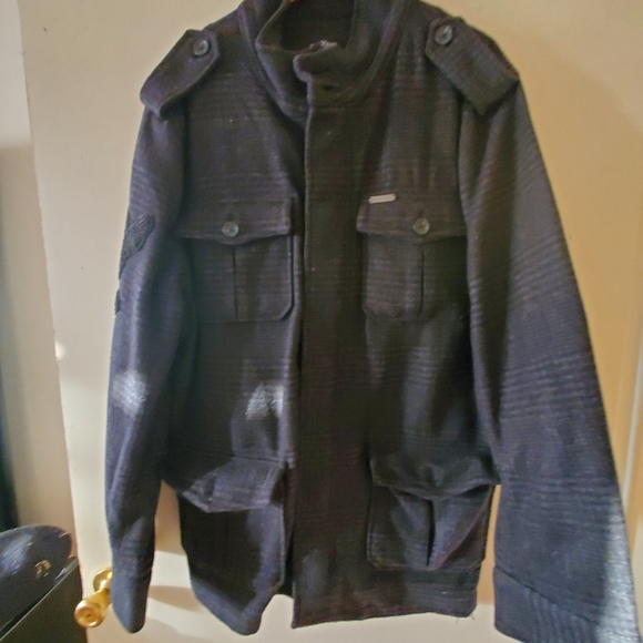 Marc Ecko - Peacoat Jacket Mens Wool Blend - Picture 1 of 9